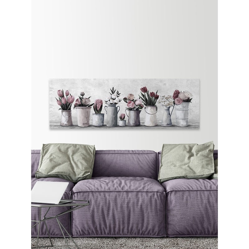 'Fresh Cut Flowers' Painting Print on Wrapped Canvas
