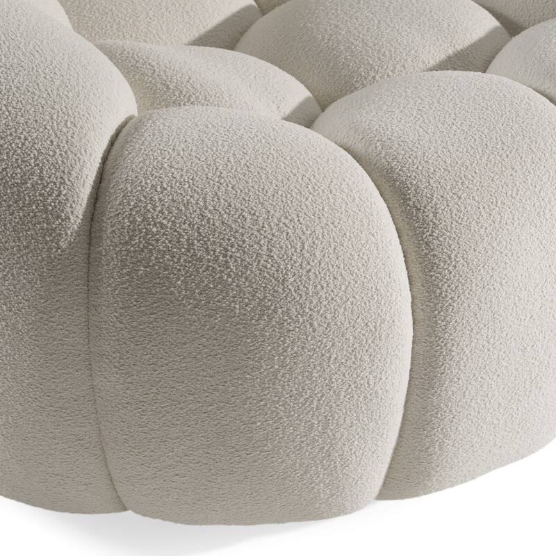 Divani Casa Yolonda Modern Curved Off-White Fabric Chair