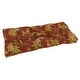 preview thumbnail 2 of 12, 42-inch by 19-inch Tufted Indoor/Outdoor Loveseat/Bench Cushion - 42 x 19 Passion Ruby