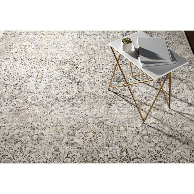 Livabliss Indigo Arts & Crafts Medallion Area Rug