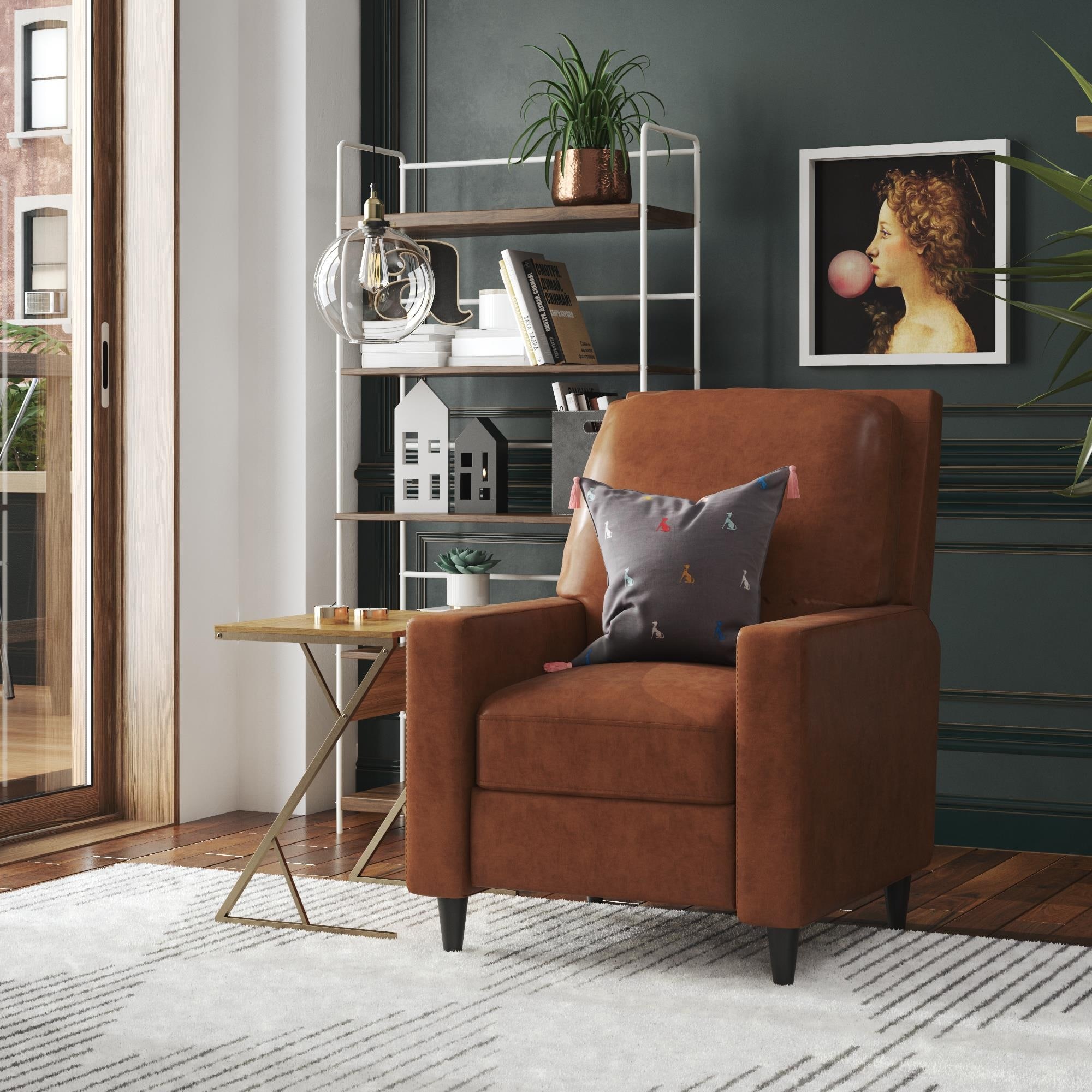 Small faux leather recliner shop