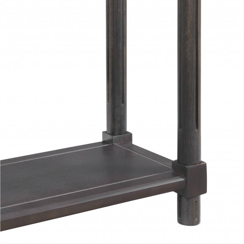 HomeRoots Set of Two 24" Espresso Solid Wood End Tables With Shelf - 22' X '24' X '8