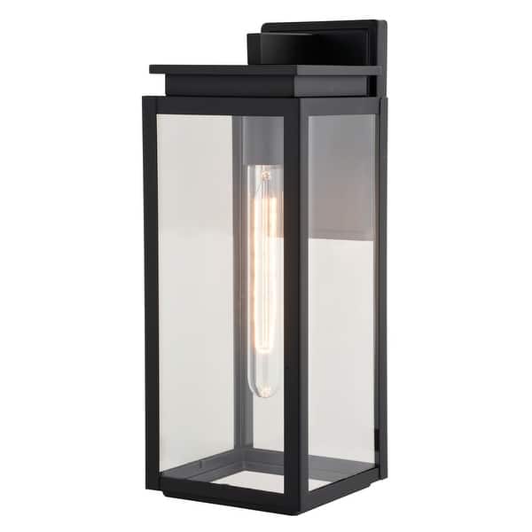 slide 2 of 6, Vaxcel Lighting T0777 Uptown 16" Tall Outdoor Wall Sconce Matte Black