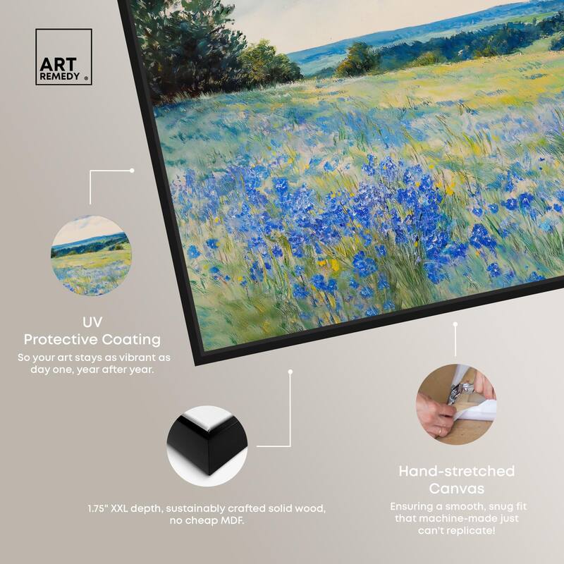 Sky Over Blue Fields Canvas by Art Remedy