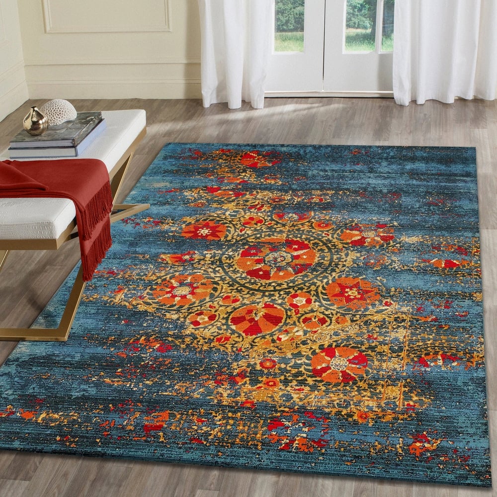 Liora Manne Marina Suzanie Indoor/Outdoor Rug Blue