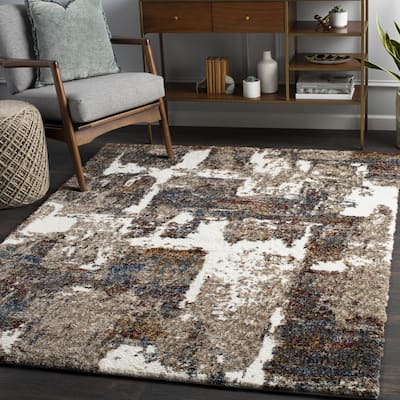 Livabliss Bohemian & Eclectic Celestial Shag Abstract Area Rug