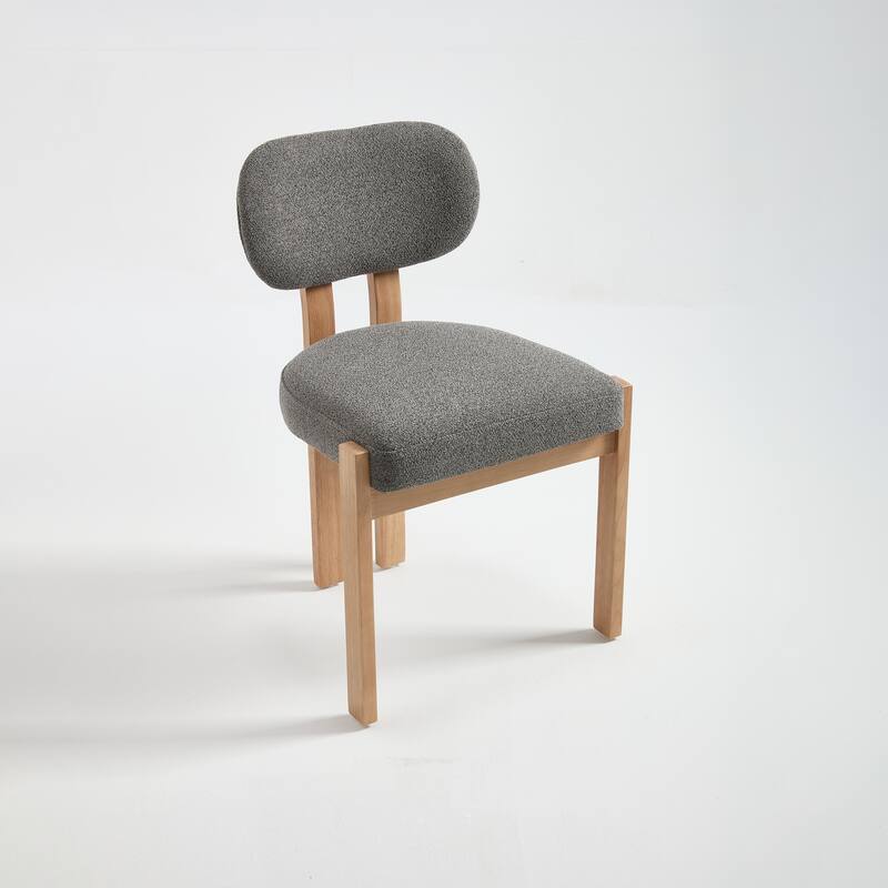 Wooden Dining Chairs Set of 2 , Fabric Upholstered Side Chair Farmhouse Kitchen Chairs for Dining Room, Breakfast Area