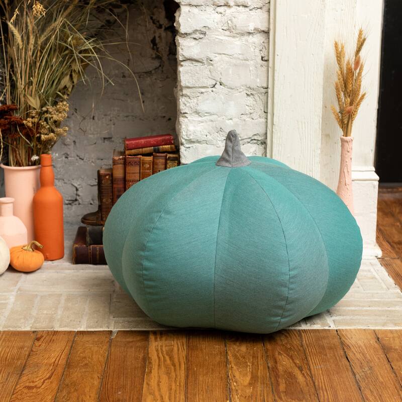 Jaxx Pumpkin Pouf - Luxurious Ottoman for Fall & Halloween Decor