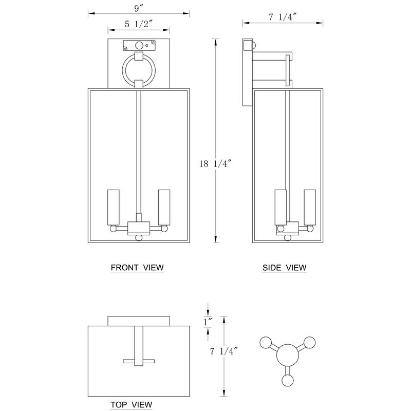 C Cattleya Dark Bronze Finish Solid Brass Outdoor Wall Lantern Sconce