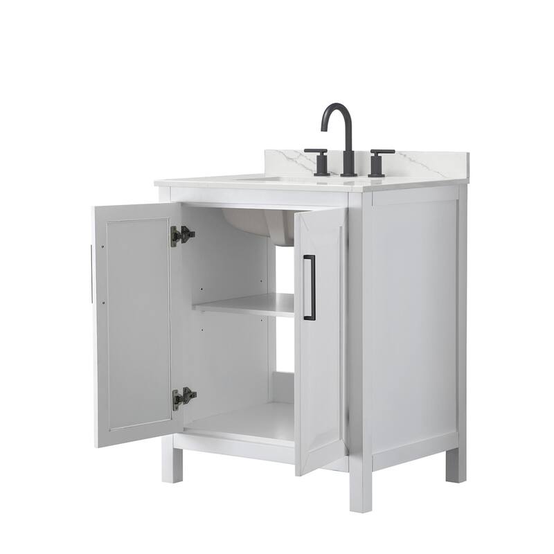 Daria 30-inch Single Vanity, 3 Hole Quartz Top