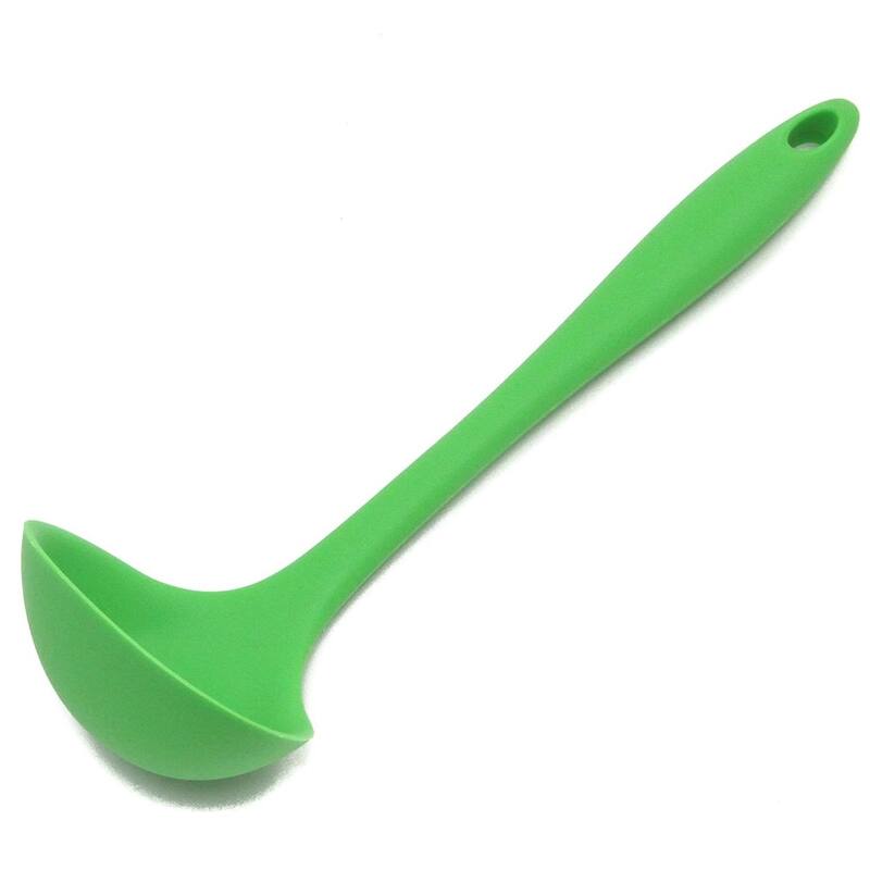 Chef Craft 11.5" Premium Heat Resistant Silicone Cooking / Serving Ladle - Green
