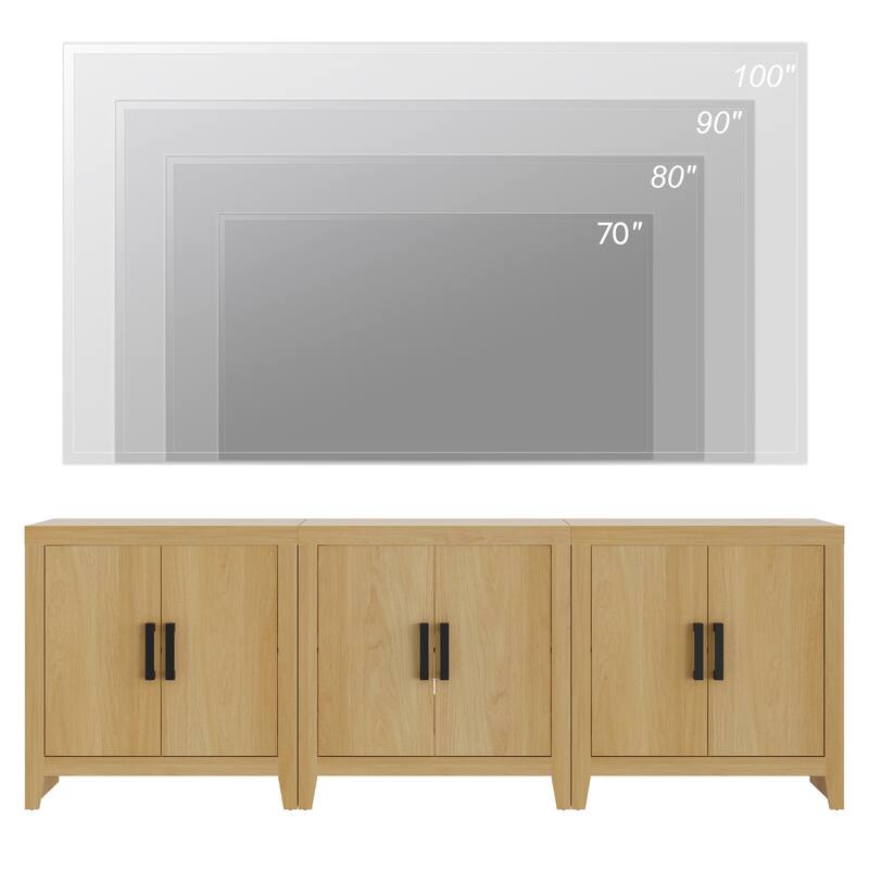 WAMPAT Farmhouse Buffet Cabinet , Versatile Sideboard for Kitchen, Dining & Living Room