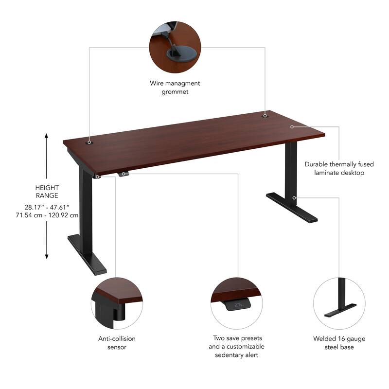 Bush Business Furniture Move 40 Series 72x30 Adjustable Standing Desk