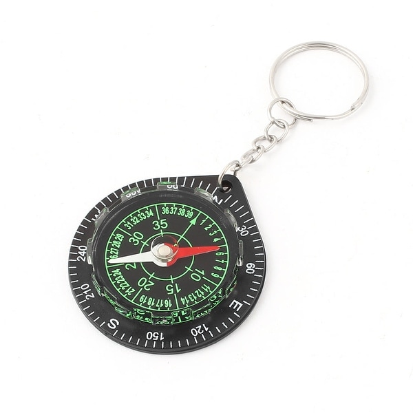 Unique Bargains Plastic Dial Hiking Camping Direction Guide Survival Pocket Compass Key Ring