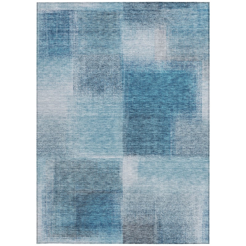 HomeRoots Abstract Transitional Rectangle Outdoor Rug