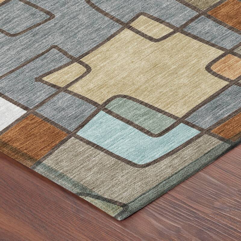 Machine Washable Indoor/ Outdoor Contemporary Prenner Chantille Rug