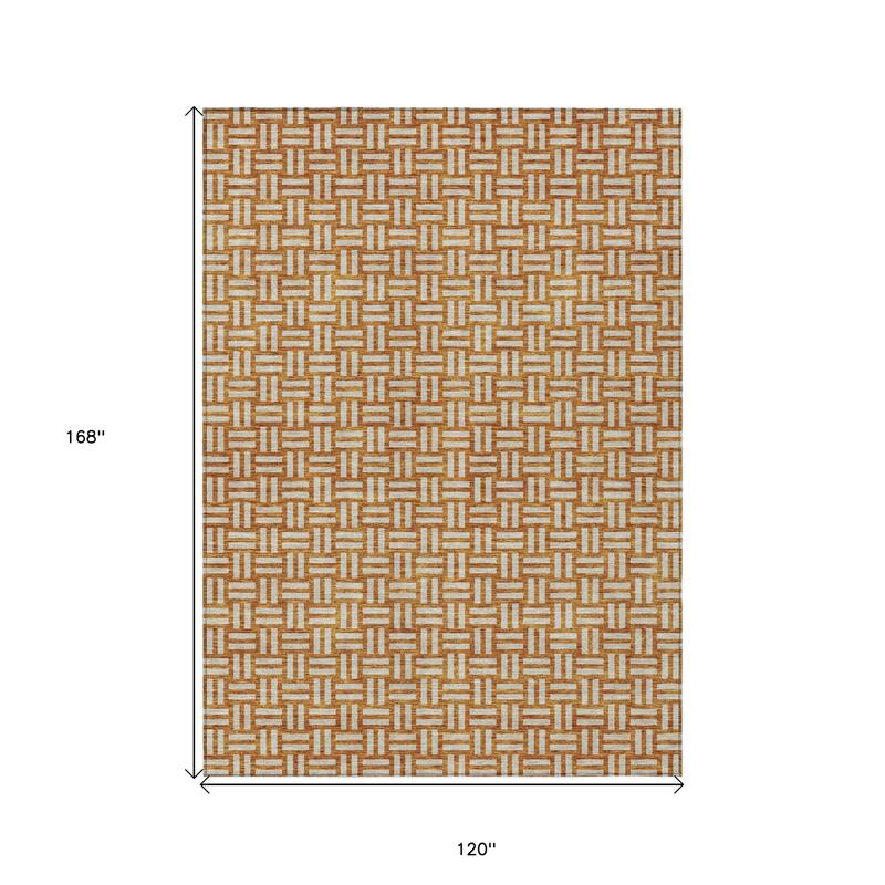 HomeRoots Geometric Transitional Rectangle Outdoor Rug
