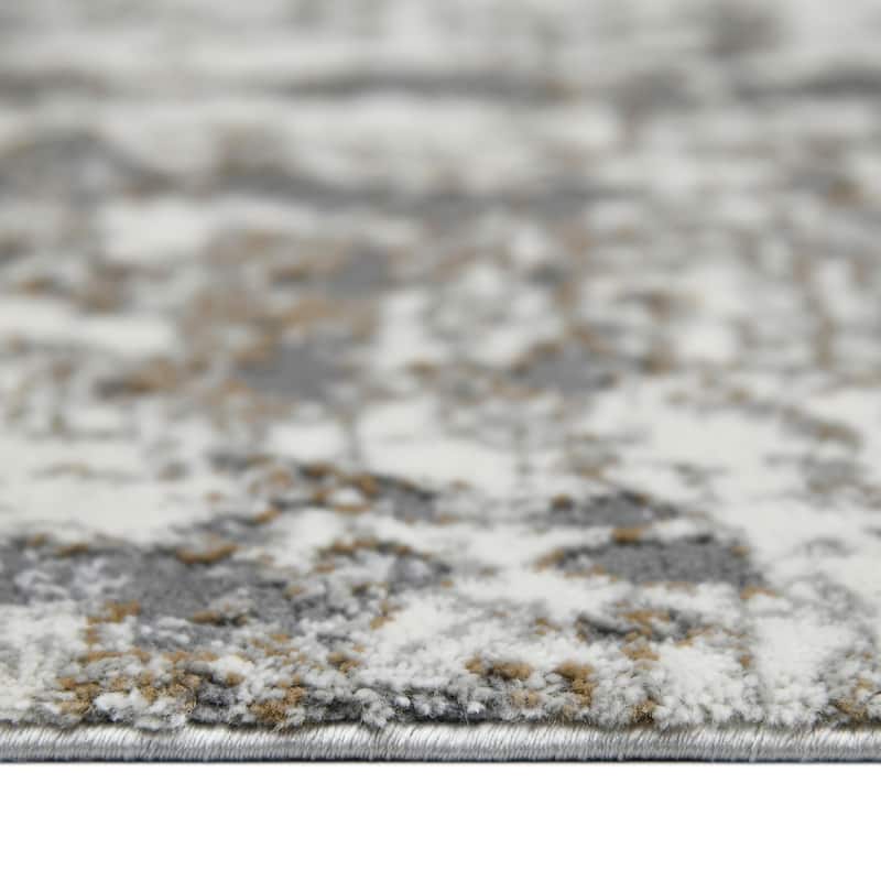 Sylvia Beatrice Ivory Polyester Blend Performance Area Rug