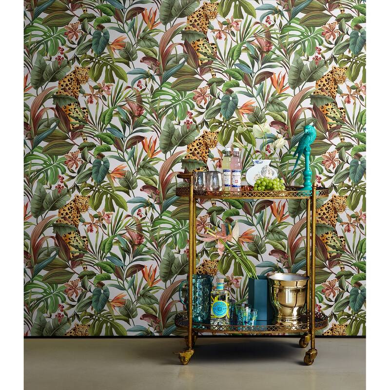 Daisy Bennett Designs Tropical Leopard Peel and Stick Wallpaper
