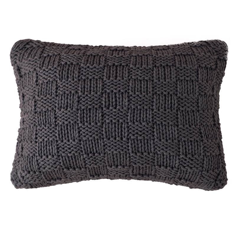 HiEnd Accents Chess Hand Knit Dutch Euro Throw Pillow, 28"x38"