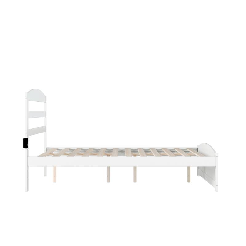 Warren Solid Wood Platform Bed with Footboard