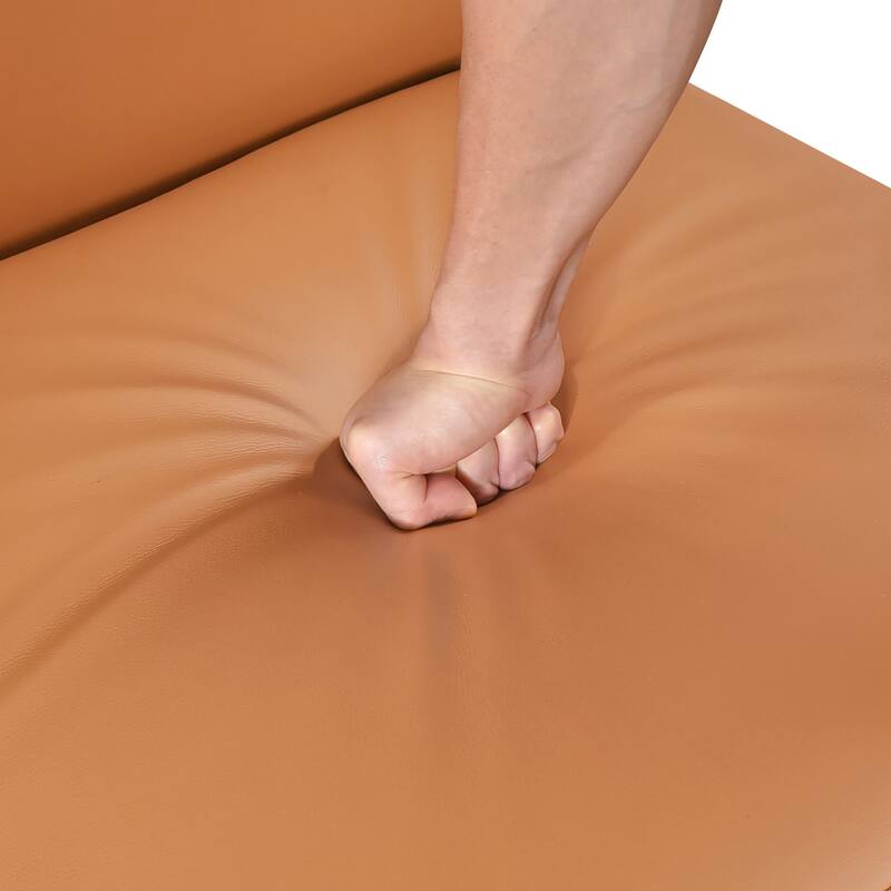 Hayes 28.5" Leather Accent Chair - Black Finish Solid Wood Legs