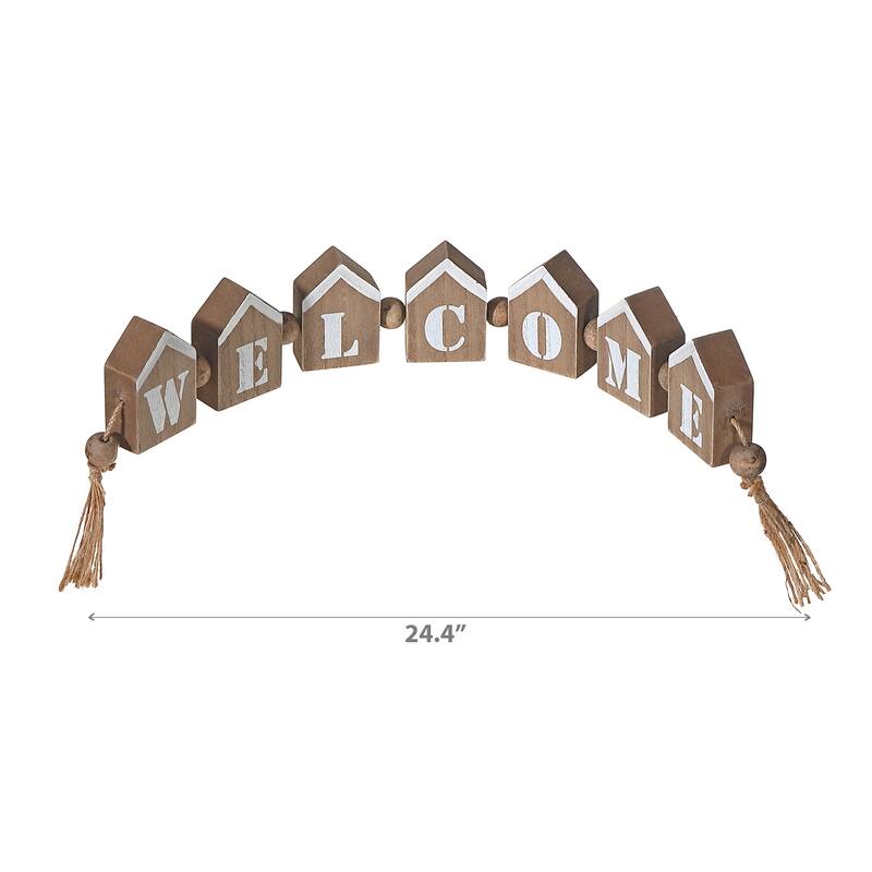 IH Casa Decor Welcome House Block Beaded Stand