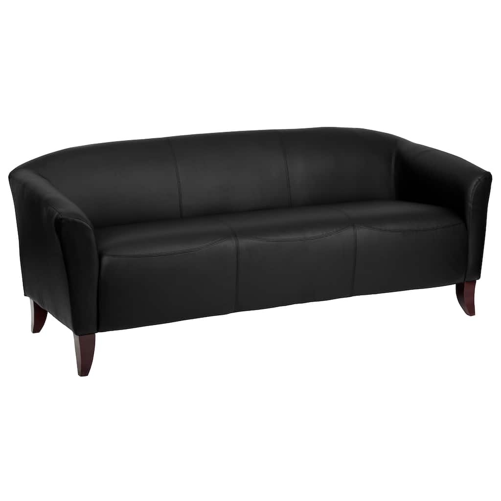 LeatherSoft Sofa with Wood Feet - 72.75"W x 29"D x 29"H