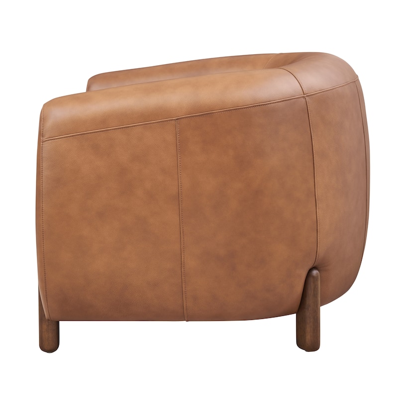 NPD Furniture Cordelia 38" W Top Grain Leather Club Chair