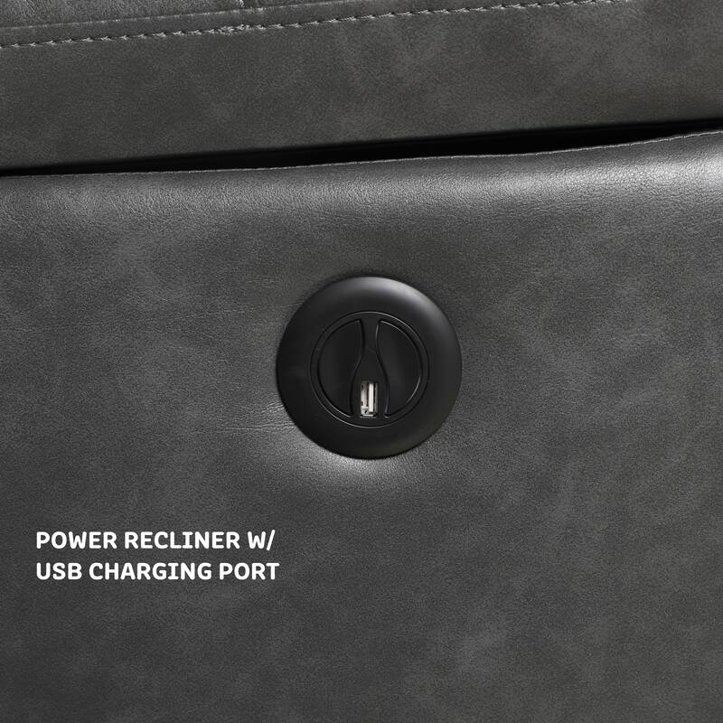 Contemporary Living Room Faux Leather Upholstered Sofa