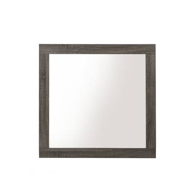 Rustic Mirror square Wooden Mirror, Dresser Mirror, Bedroom Grey Brown