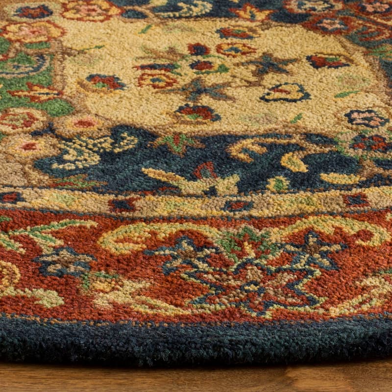 SAFAVIEH Handmade Heritage Reptilian Traditional Oriental Wool Rug