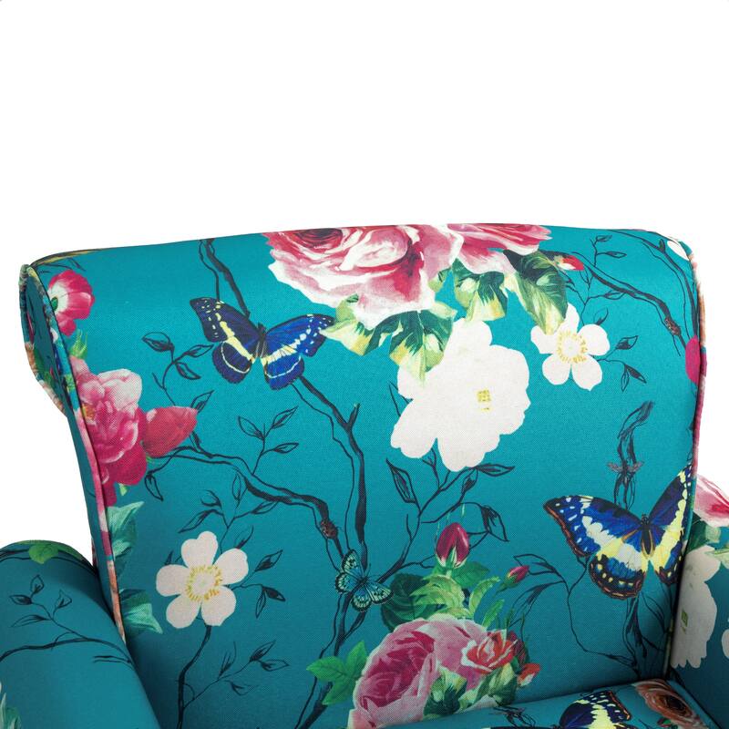 Modern Upholstered Armchair Nailhead Trim Accent Chair