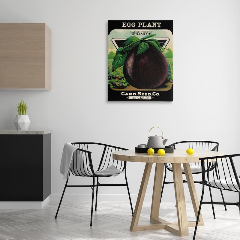 Stupell Vintage Garden Eggplant Canvas Wall Art Design By Lil' Rue