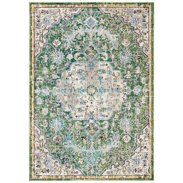 SAFAVIEH Madison Sabire Boho Medallion Distressed Rug