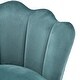 preview thumbnail 37 of 35, Angela Black and Gold Metal Leg Velvet Seashell Accent Chair (Set of 2) by iNSPIRE Q Bold