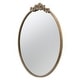 Kea 32 Inch Vintage Round Wall Mirror, Gold Metal Frame, Baroque Design ...