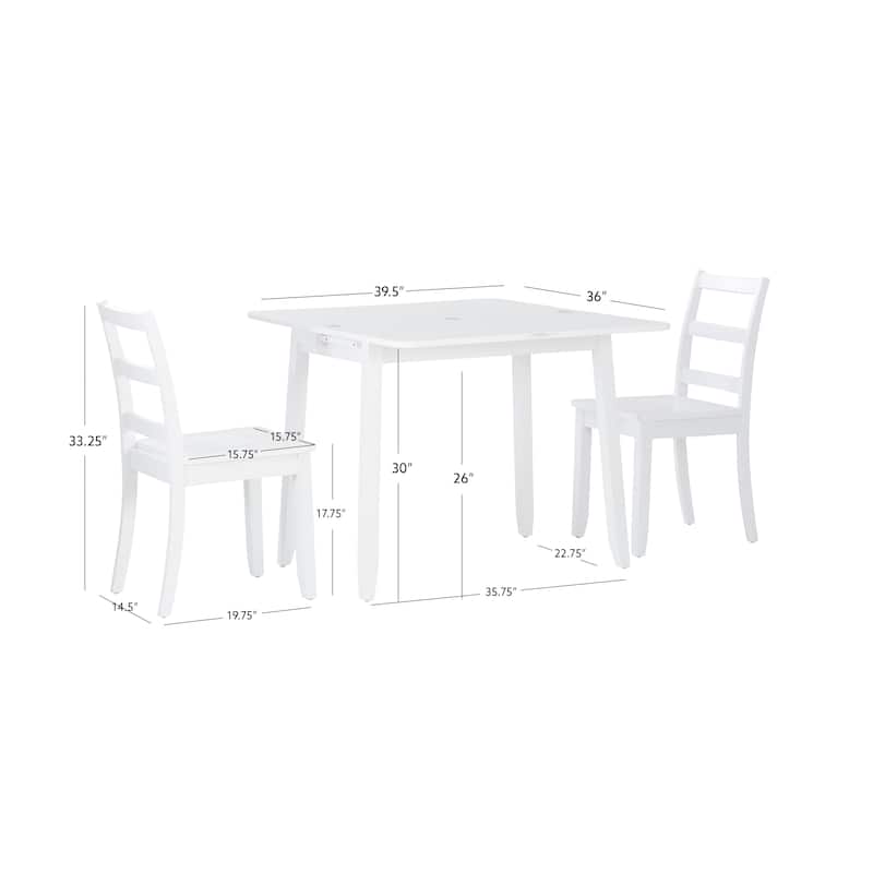 Conway Woden 3 Piece Folding Dining Set