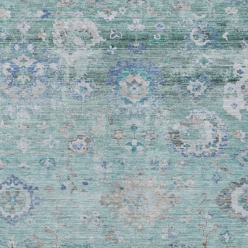 HomeRoots Floral Traditional Rectangle Outdoor Rug