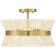 preview thumbnail 1 of 8, Bohemian Woven Rope Semi-Flush Mount Ceiling Light - D15"x H9.8" - 15 in. W
