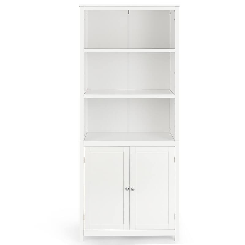 Costway Bookcase Shelving Storage Wooden Cabinet Unit Standing