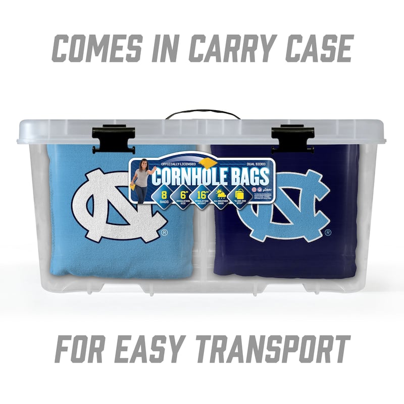 North Carolina NCAA Dual Sided Pro Stop & Slide Cornhole Bags