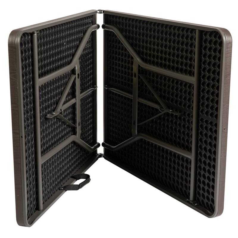 30"W x 72"L Bi-Fold Plastic Banquet and Event Folding Table with Carrying Handle - 72"D x 30"W x 29"H