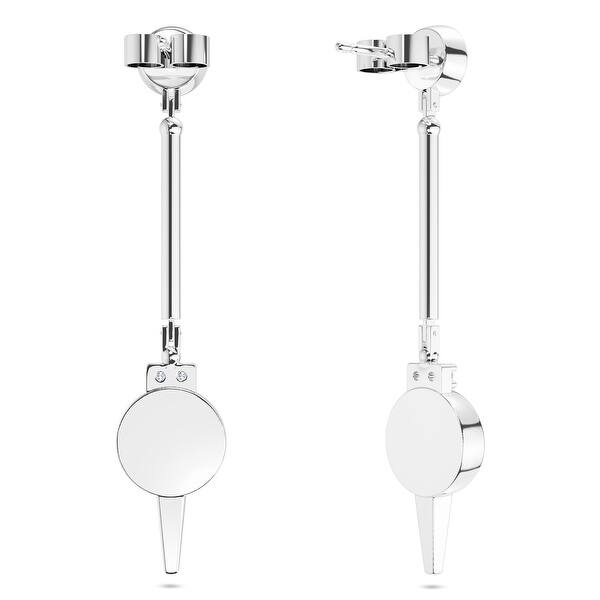 Shop Los Angeles Angels Engraved Sterling Silver Diamond Dangle Earrings In Red On Sale Overstock 29881826