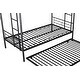 preview thumbnail 12 of 16, Twin over Twin Size Metal Bunk Bed with Trundle, Can Be Separated into 2 Twin Beds, Safety Guardrail, Trundle for Flexible Space
