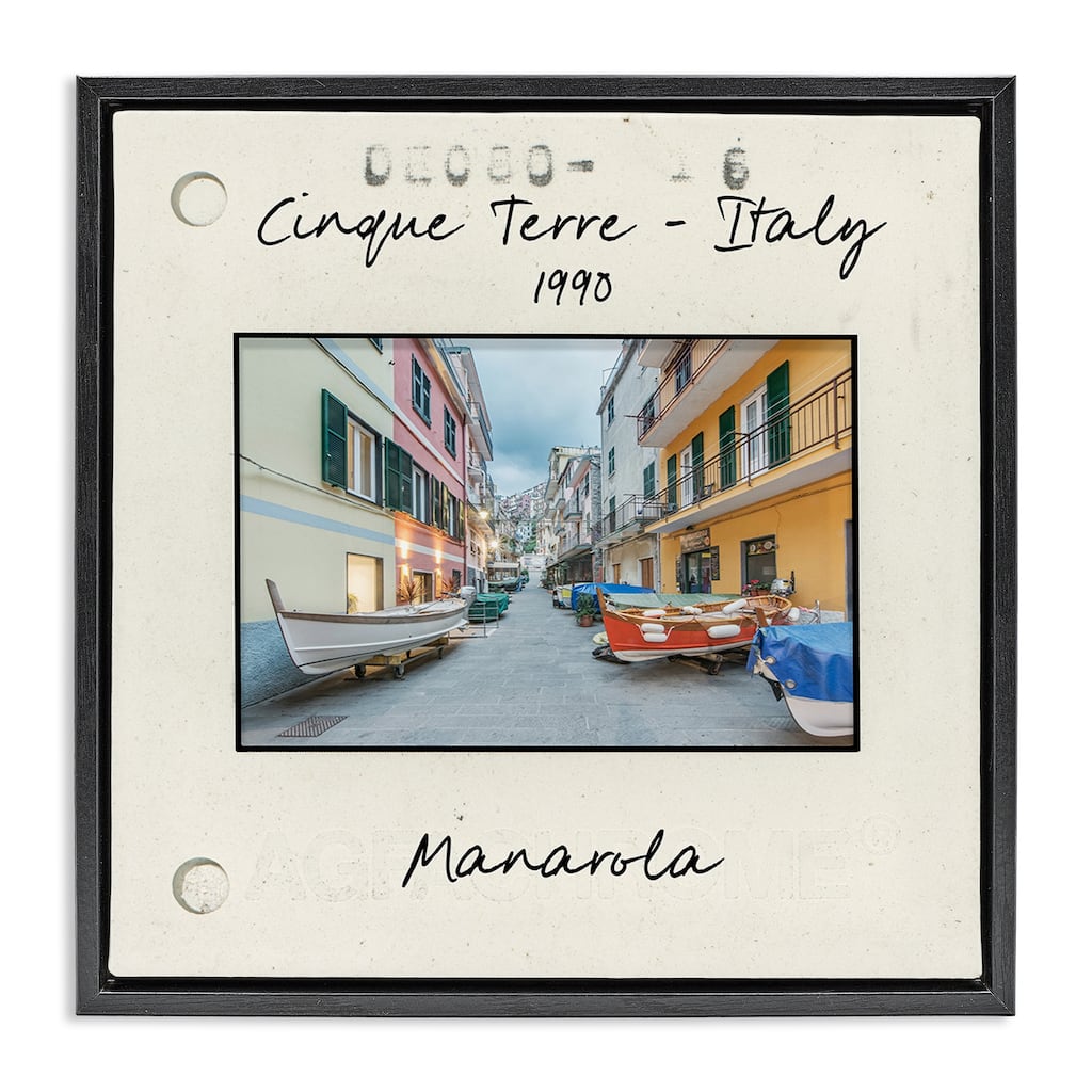 Stupell Vintage Travel Italy View Framed Floater Canvas Wall Art Design By Danita Delimont