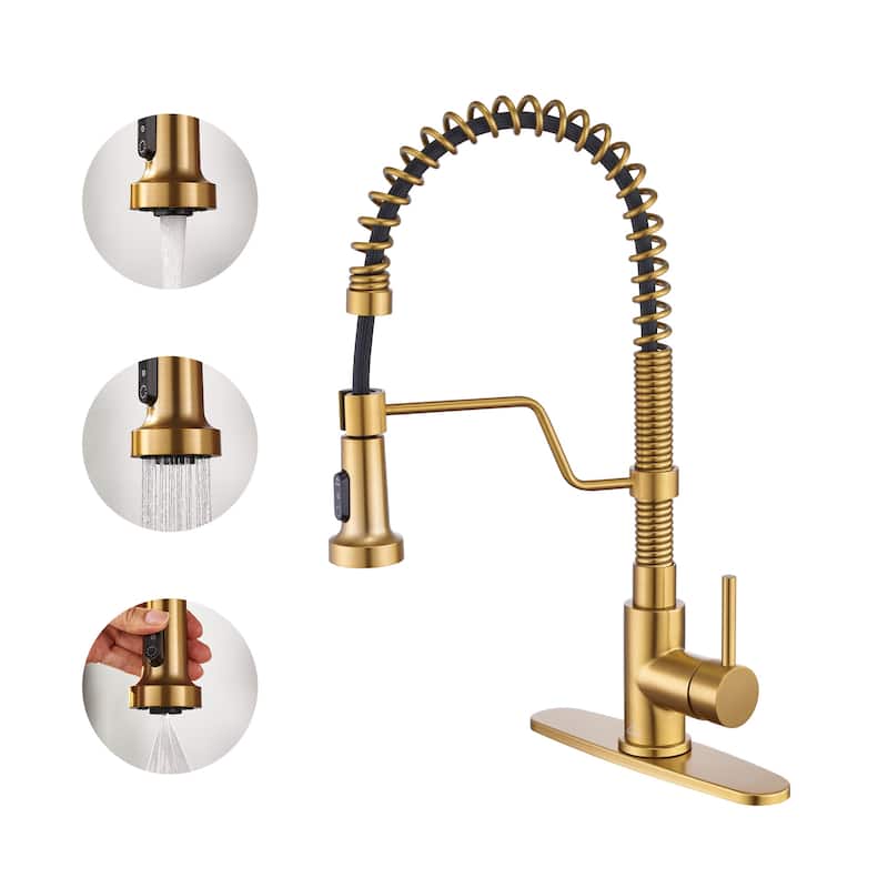Single Handle Pull-Down Sprayer Kitchen Faucet