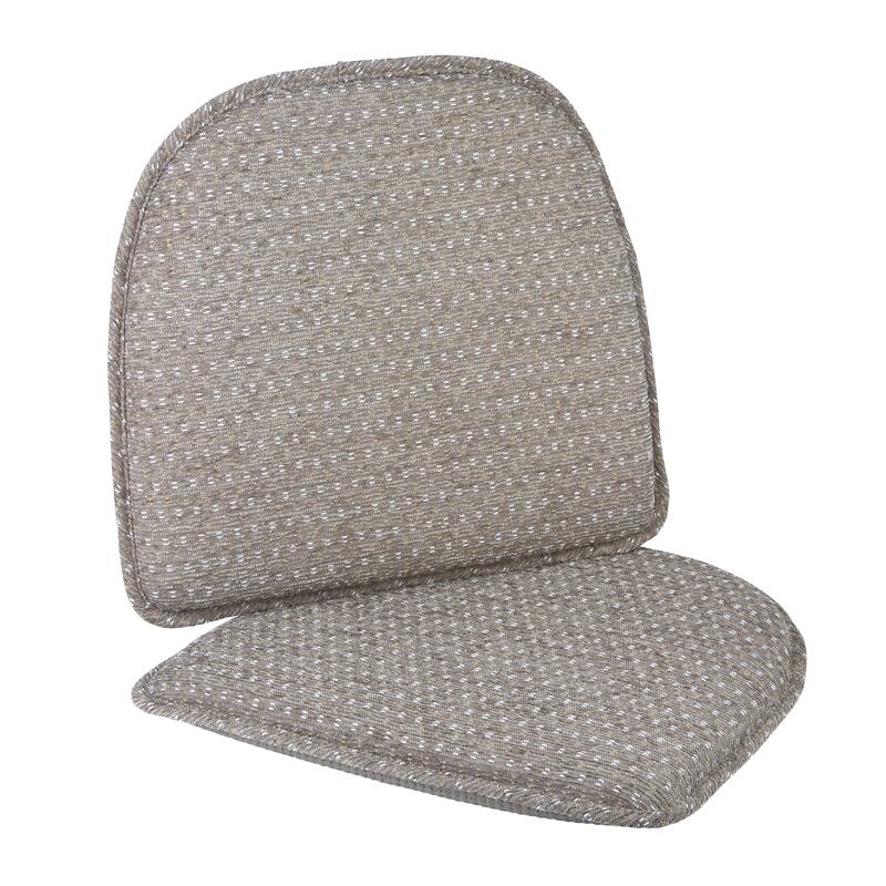 Klear Vu Raindrops Dining Chair Cushion Set - Dove - Set of 2