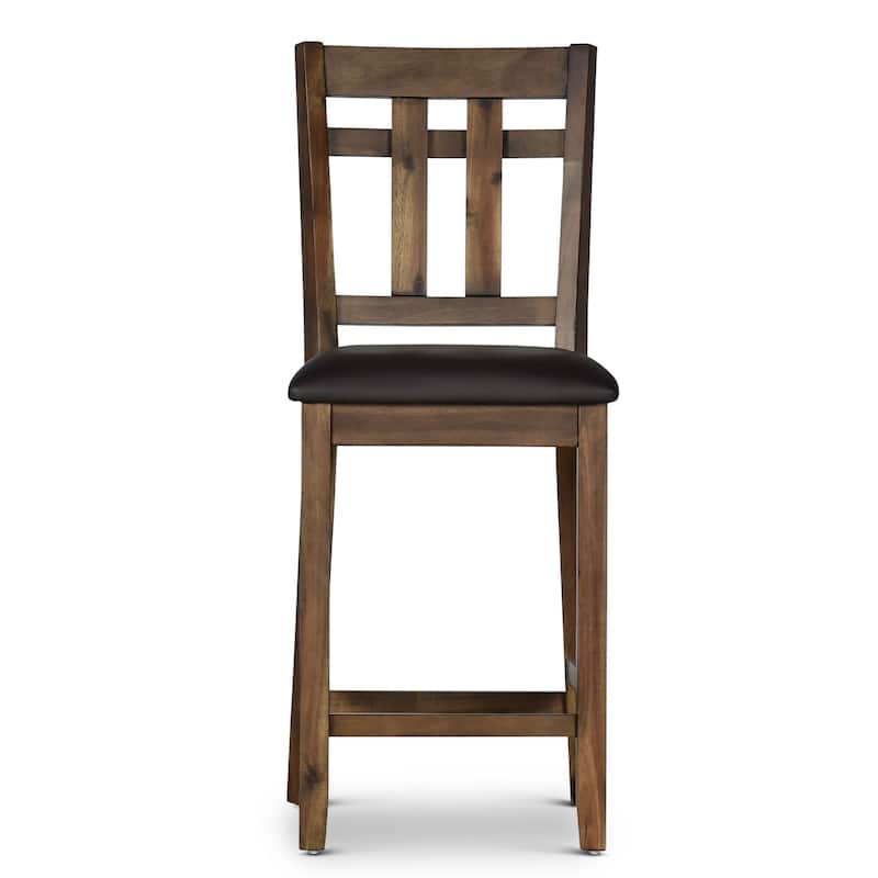 Steve Silver Elterman Slat Back Faux Leather Counter Chair (Set of 2)