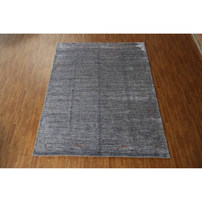 Hand Knotted Oriental 100% Wool Carpet Tribal Tribal Greys & Charcoal Gabbeh Area Rug - 12' 1'' X 9' 4''